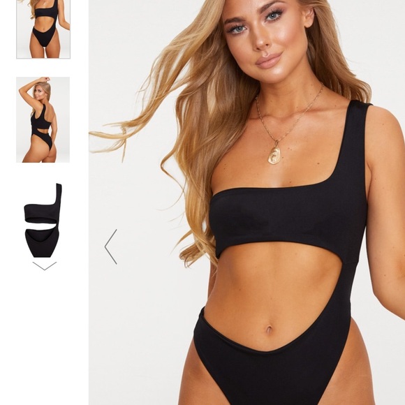 PrettyLittleThing Other - PRETTY LITTLE THING One Shoulder Cut Out Swimsuit